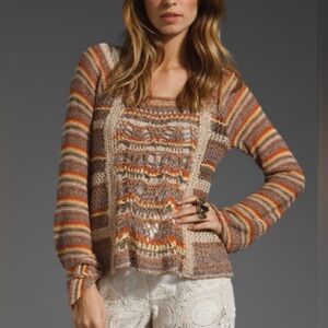 Free People Multicolor Striped Sweater